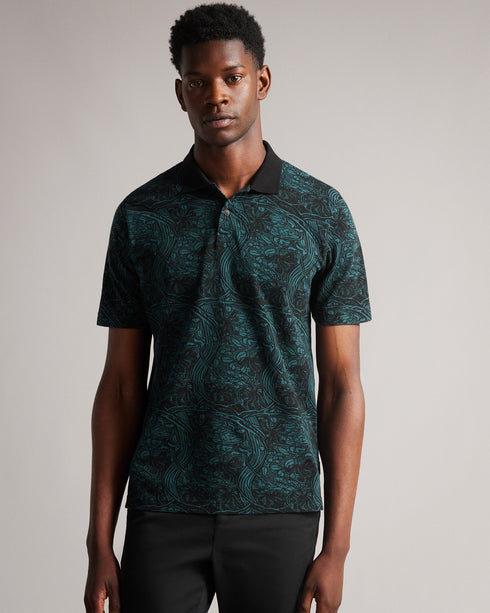 PLESANS-Tops-SS Regular Printed Polo- Ted Baker Romania